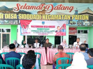 “Ini Amanah Besar dari Presiden Prabowo,” tegas Pj Kades Sidodadi saat Pembentukan Koperasi Merah Putih