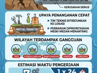 ​Pipa Transmisi Bocor Akibat Longsor, PERUMDAM Tirta Argapura Gerak Cepat Lakukan Perbaikan