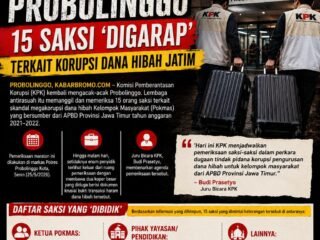KPK Obok-obok Probolinggo, 15 Saksi ‘Digarap’ Terkait Korupsi Dana Hibah Jatim