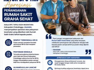Ketua DPC TAPAL Kuda Nusantara Kabupaten Probolinggo Apresiasi Pelayanan RS Graha Sehat