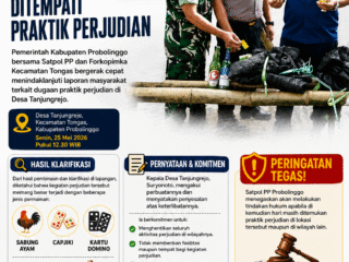 Kades Tanjungrejo Mendapat Pembinaan Usai Wilayahnya Ditempati Praktik Perjudian